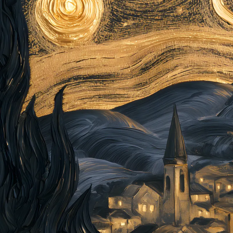 Golden Starry Night — détail