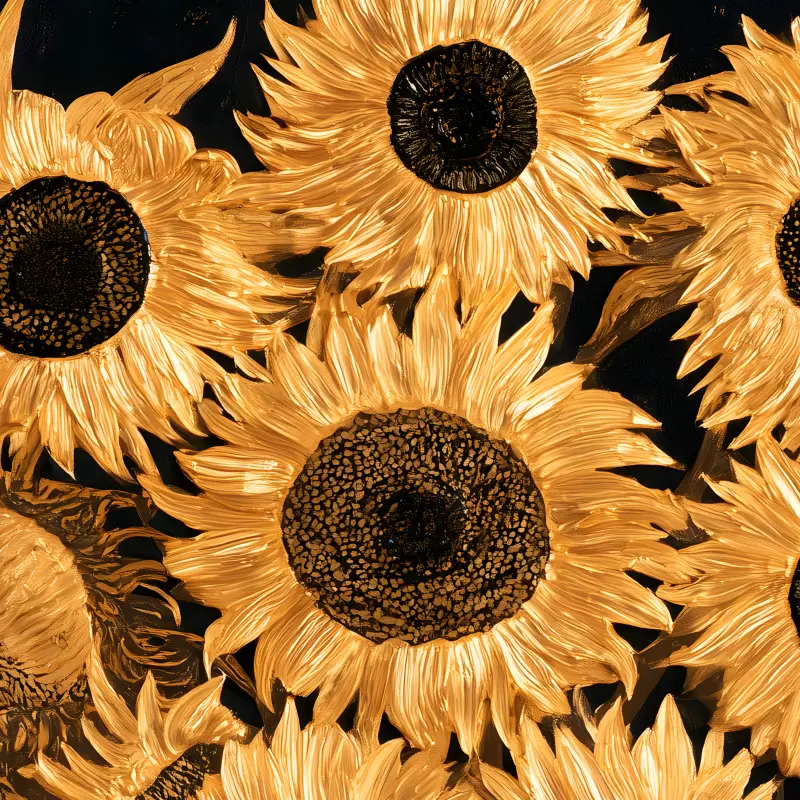 Golden Sunflowers — detalhe