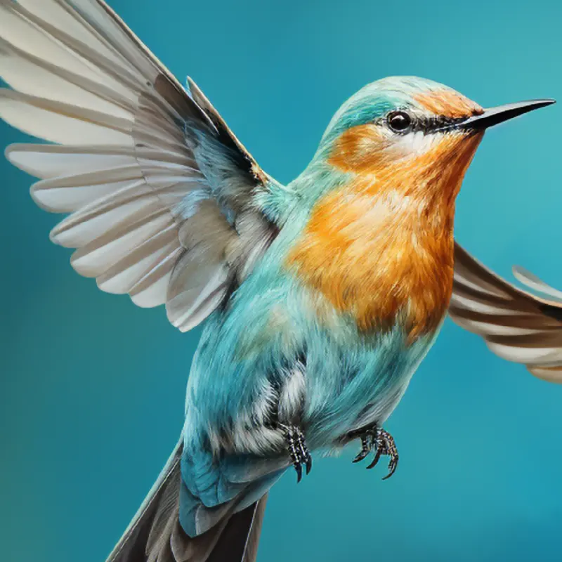 Hummingbirds at Dusk — detail