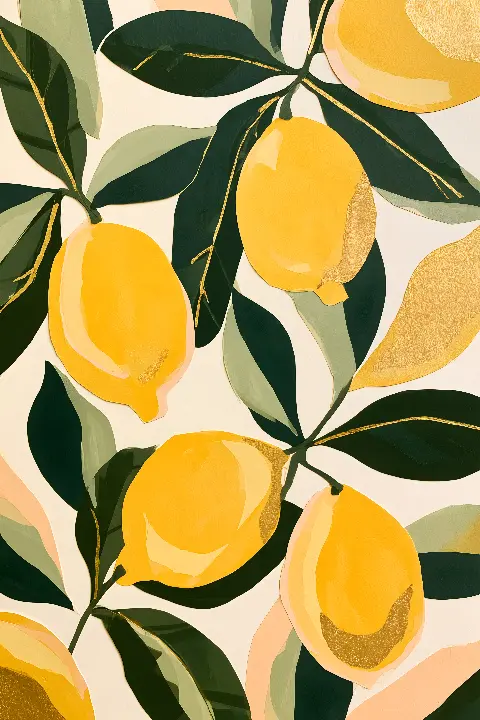 Lemon Grove, collection Pastel Masters — art mural Fibonacci sur le nombre d’or par RAGANA Design