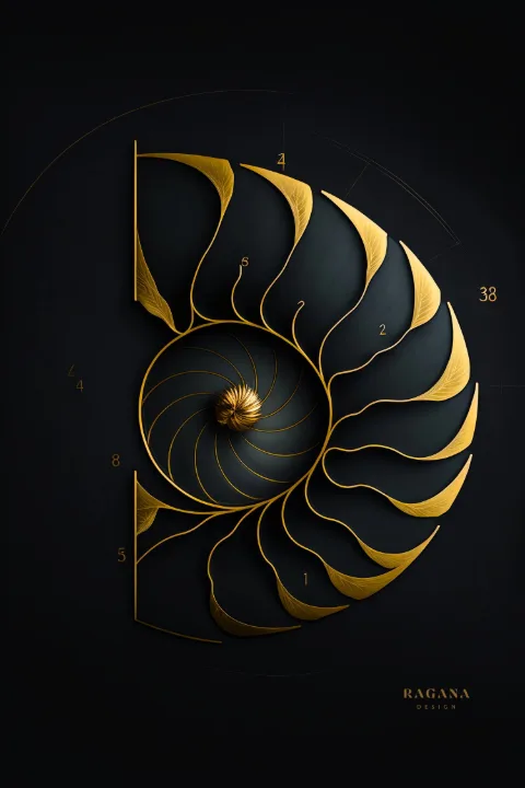 Nautilus Prime、The Archive コレクション — RAGANA Design による黄金比のフィボナッチ・ウォールアート