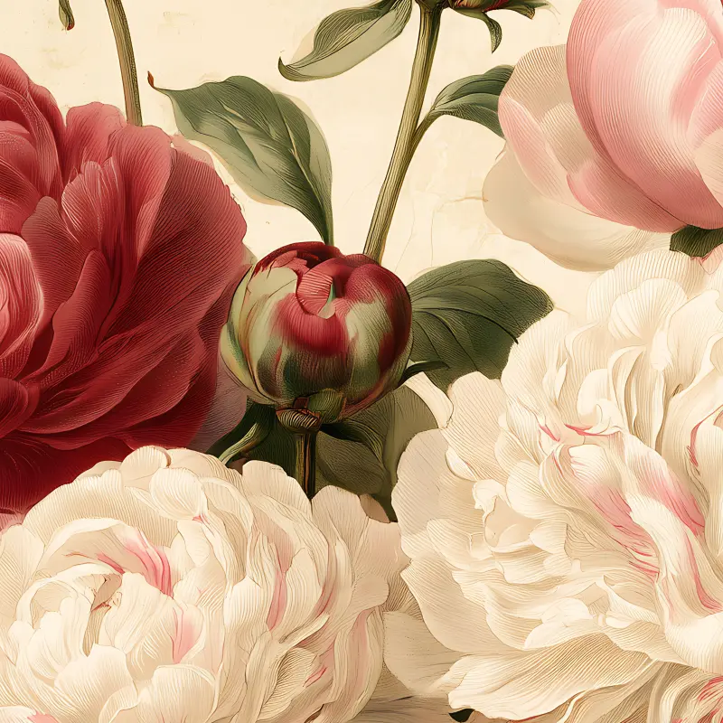 Peony Garden in Gold — ディテール