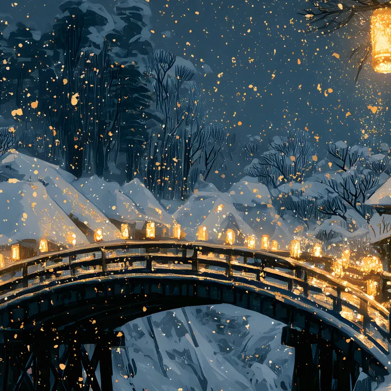 Snow Lanterns — detail