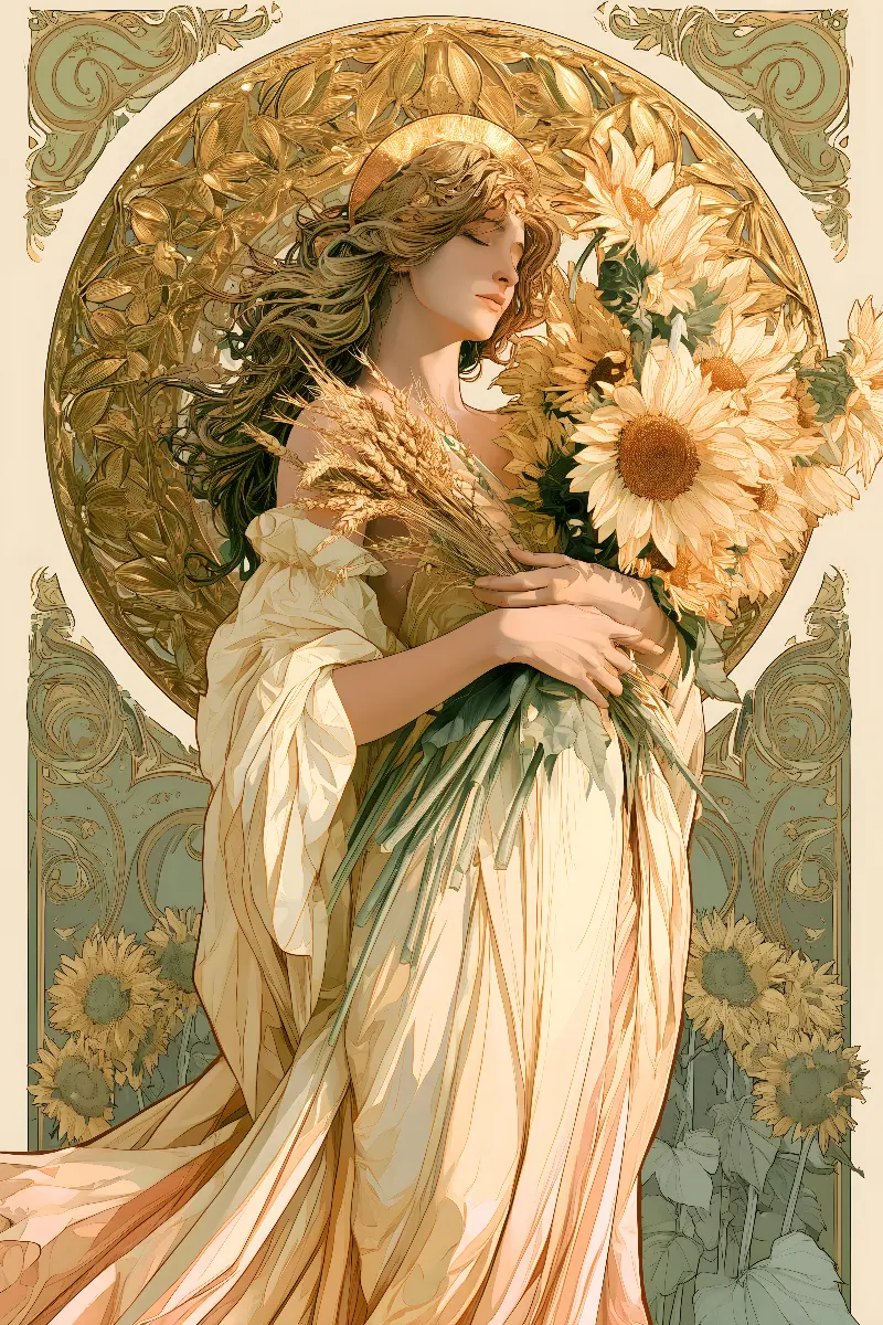 Summer in Gold, collection Pastel Masters — art mural Fibonacci sur le nombre d’or par RAGANA Design