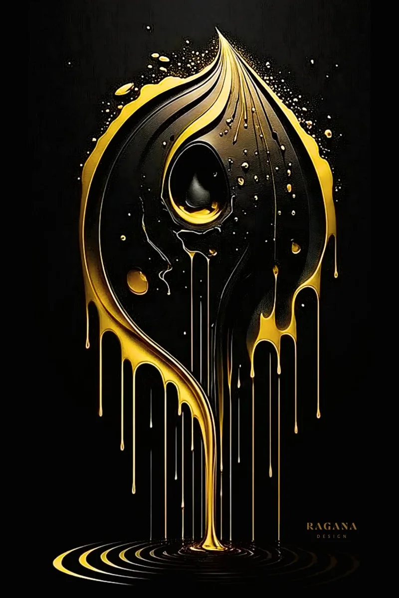 The Alchemical Melt, collezione The Archive — arte da parete Fibonacci sulla sezione aurea di RAGANA Design