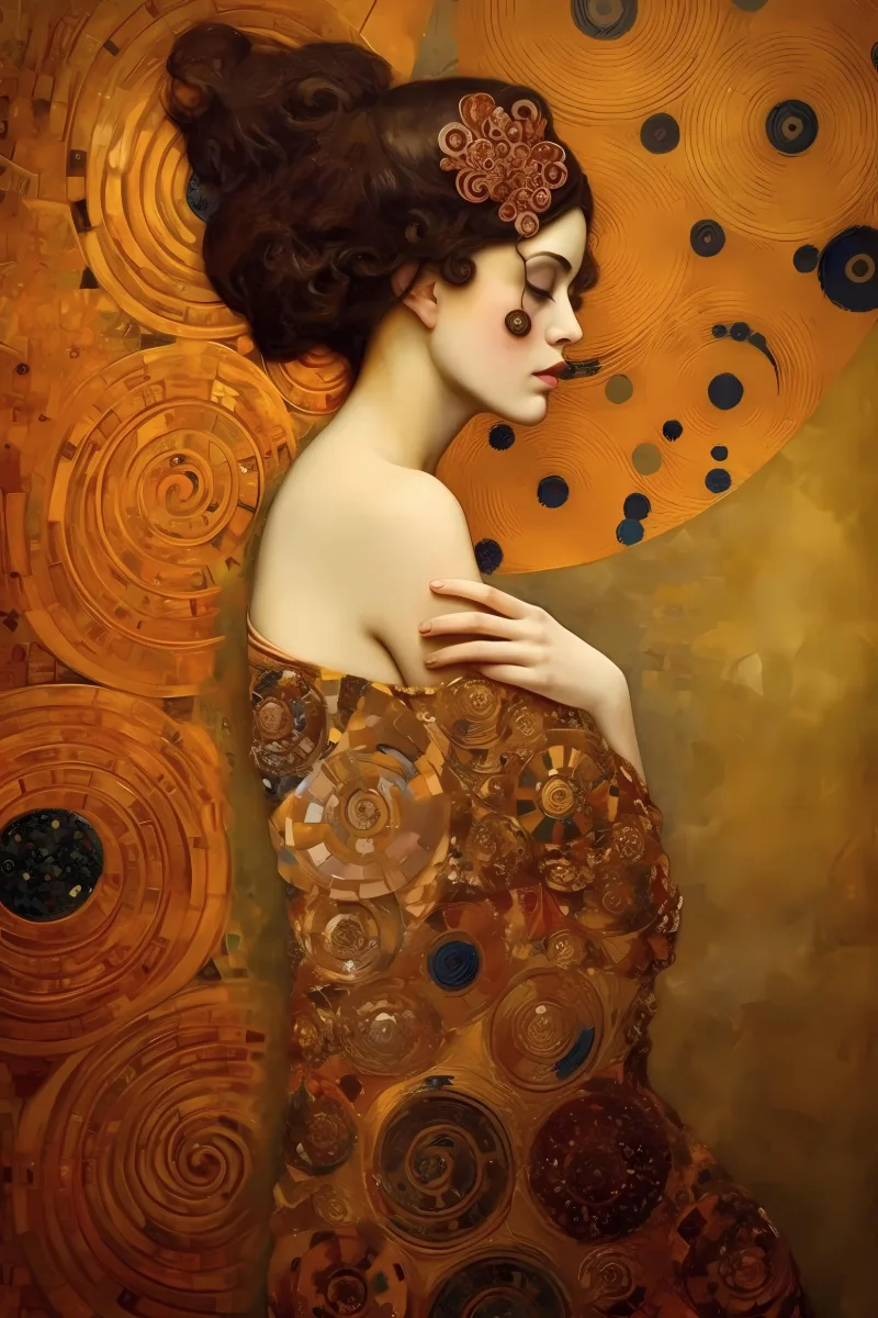 The Gilded Muse II、The Vault コレクション — RAGANA Design による黄金比のフィボナッチ・ウォールアート