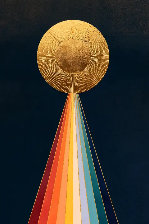 The Golden Altarpiece, collection Abstract Masters in Gold — art mural Fibonacci sur le nombre d’or par RAGANA Design