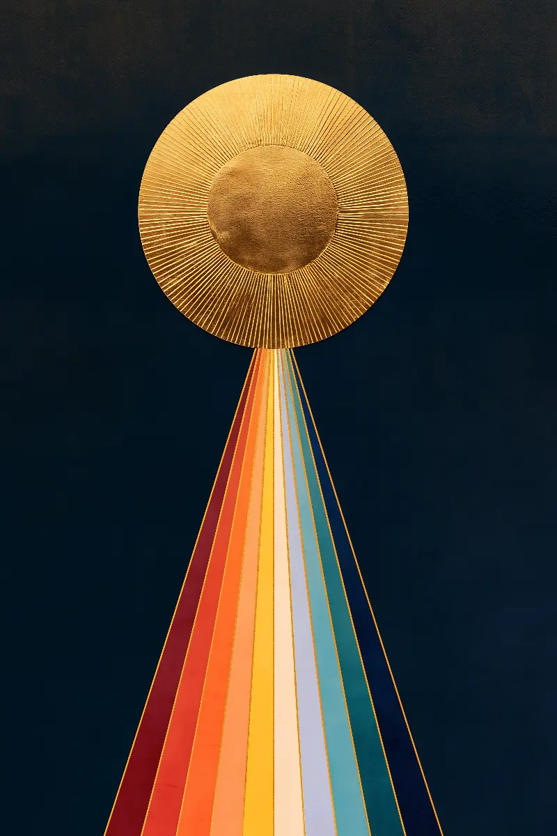 The Golden Altarpiece, colección Abstract Masters in Gold — arte de pared Fibonacci sobre la proporción áurea de RAGANA Design