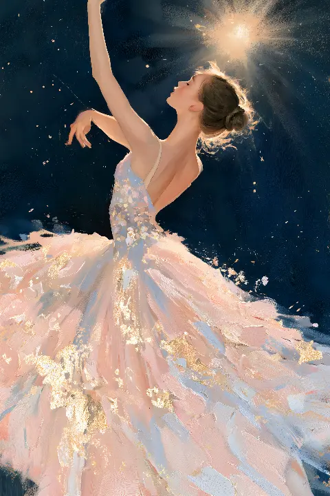 The Golden Ballerina, collection Pastel Masters — art mural Fibonacci sur le nombre d’or par RAGANA Design