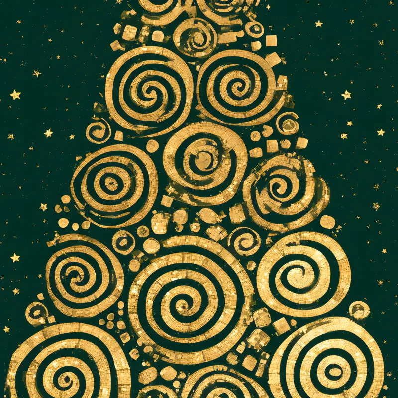 The Golden Christmas Tree — dettaglio