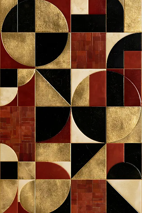 The Golden Grid, collection Abstract Masters in Gold — art mural Fibonacci sur le nombre d’or par RAGANA Design