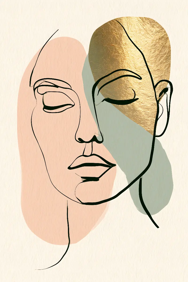 The Golden Line, collection Pastel Masters — art mural Fibonacci sur le nombre d’or par RAGANA Design