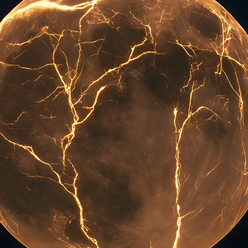 The Golden Mended Moon — detalhe
