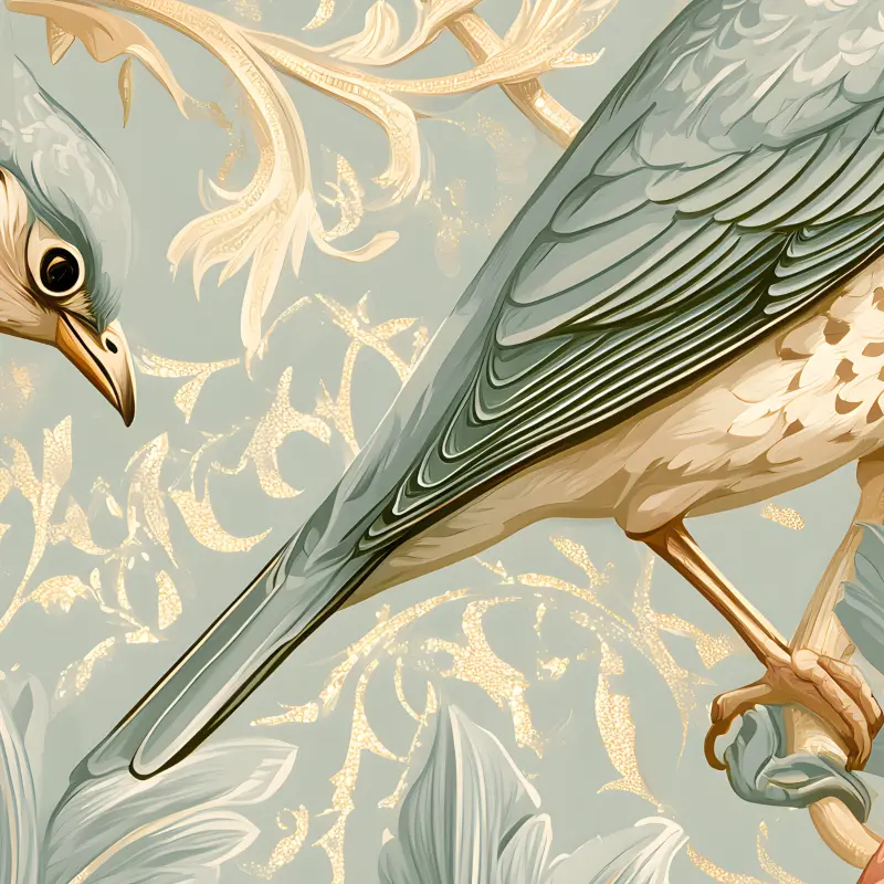The Golden Strawberry Thief — détail