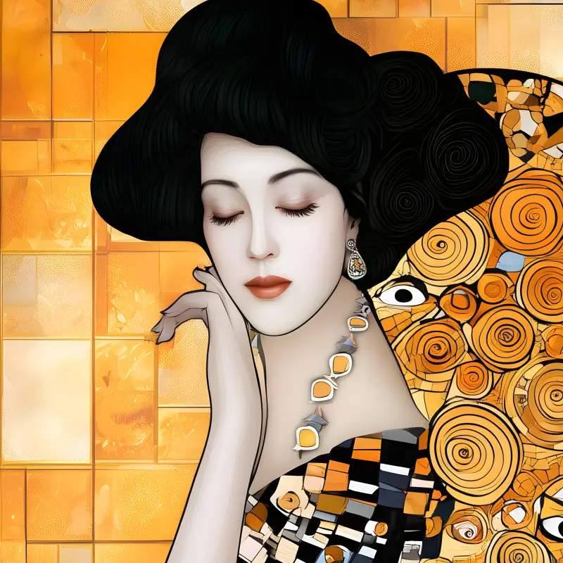 The Lady in Gold — detail