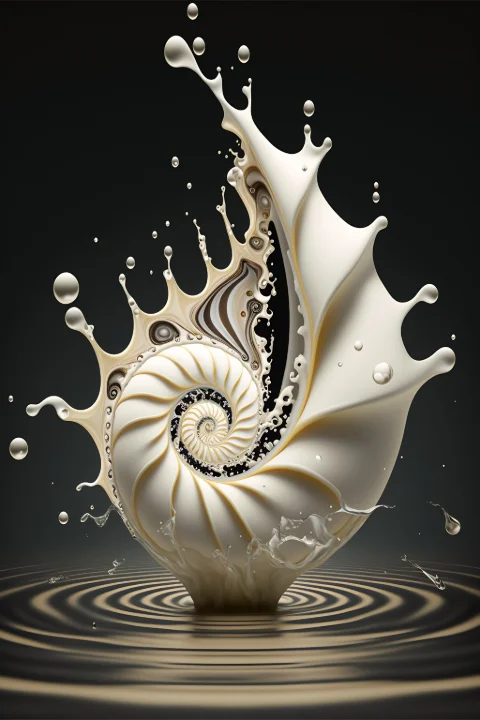 The Liquid Origin of Form von RAGANA Design als Fine-Art-Druck, gerahmter Druck, Leinwand, Puzzle oder Tasse