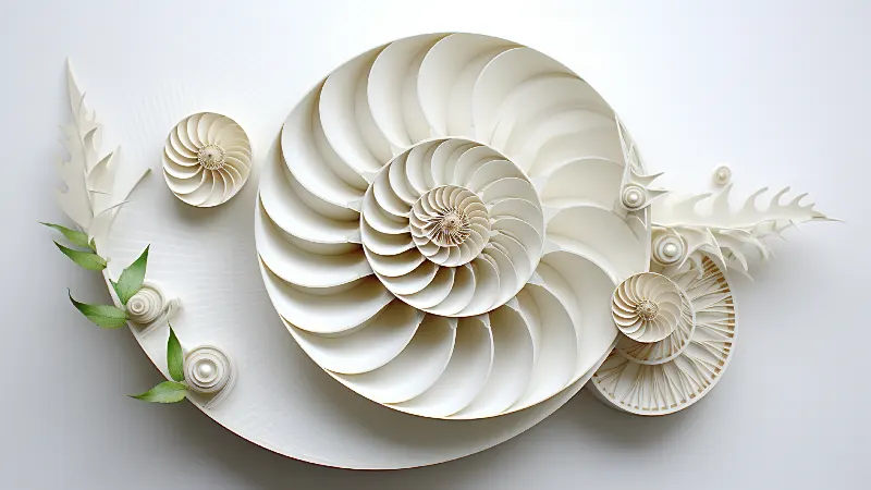 The Paper Nautilus, collection 4K TV Art in Gold — art mural en or par RAGANA Design