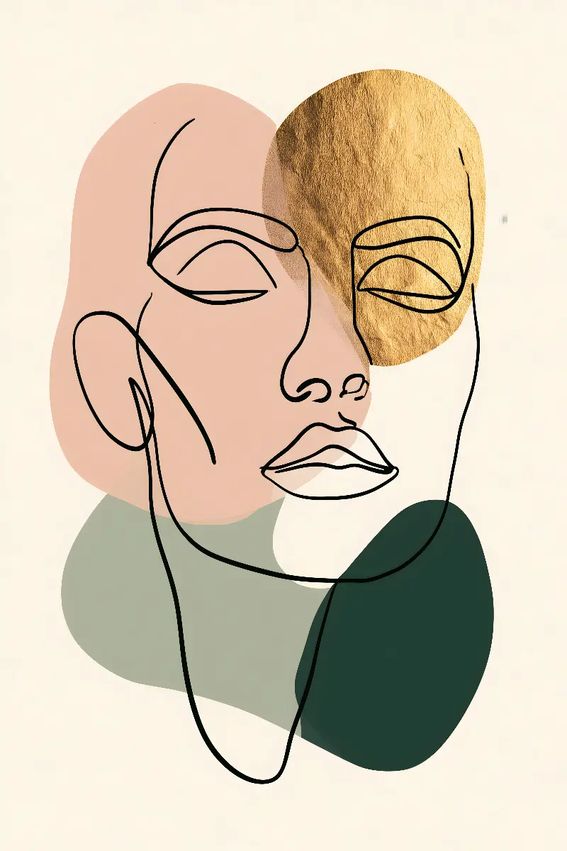 The Sage Line, coleção Pastel Masters — arte de parede Fibonacci na proporção áurea por RAGANA Design