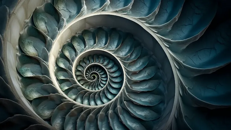 The Slate Nautilus, colección 4K TV Art in Gold — arte de pared en oro de RAGANA Design