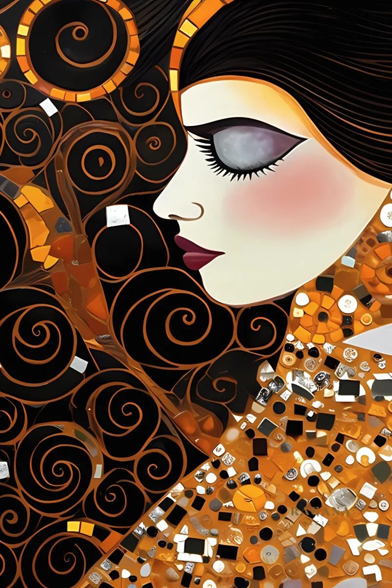 The Solar Sovereign, collection Klimt Reimagined — art mural Fibonacci sur le nombre d’or par RAGANA Design