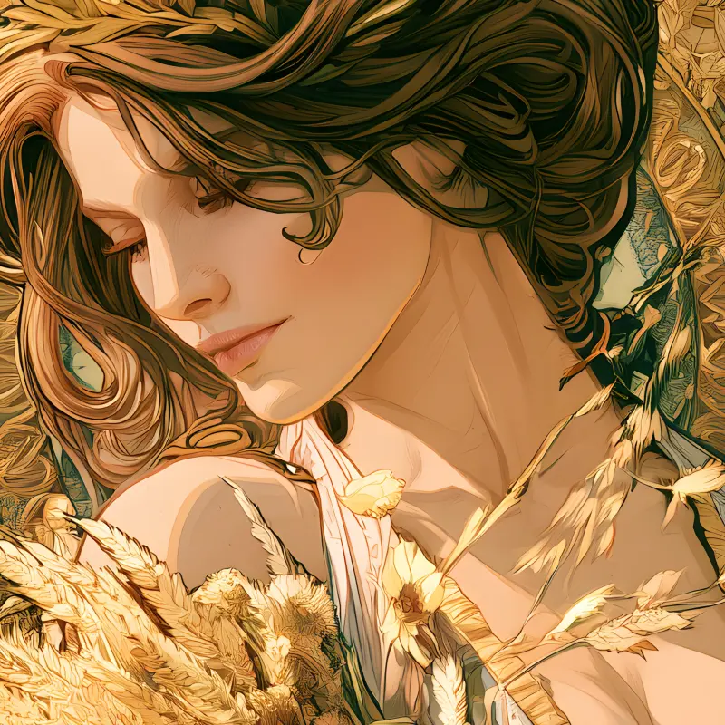 The Sunflower Muse — détail