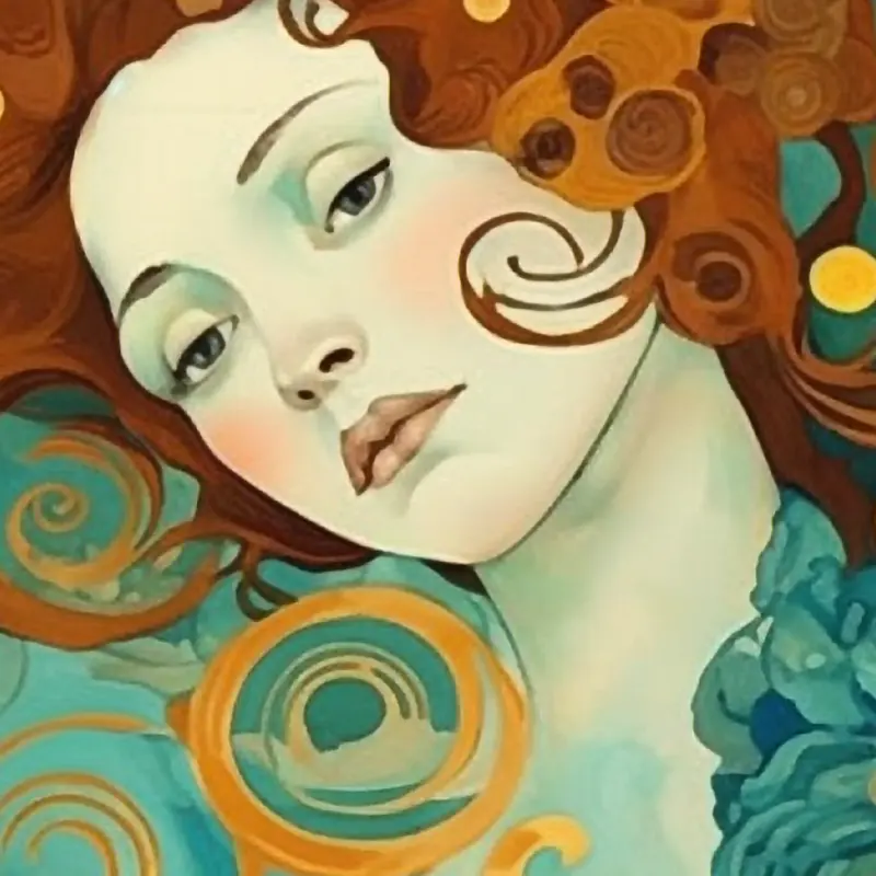 The Teal Muse — detalhe