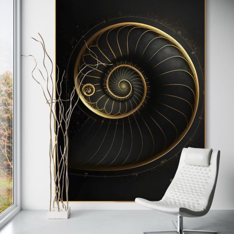 Golden Fibonacci — The Primordial Blueprint Origin of the Sovereign Path, Blueprint Fibonacci Fibonacci golden ratio wall ar