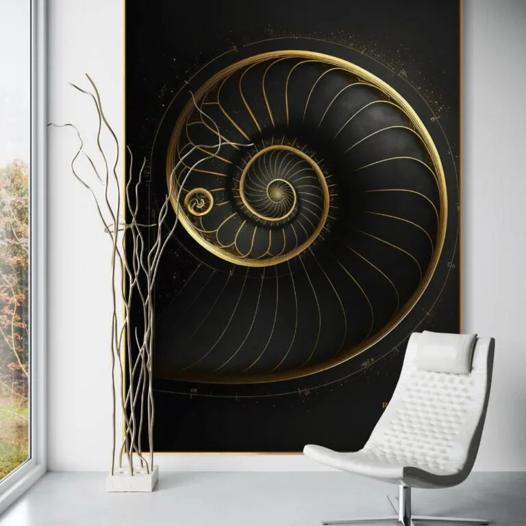 Golden Fibonacci, Blueprint collection — Fibonacci golden ratio wall art by RAGANA Design