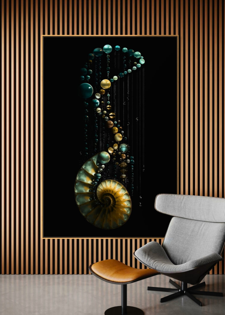 Pearl — The Pearl Collection Fibonacci golden ratio wall art by RAGANA Design