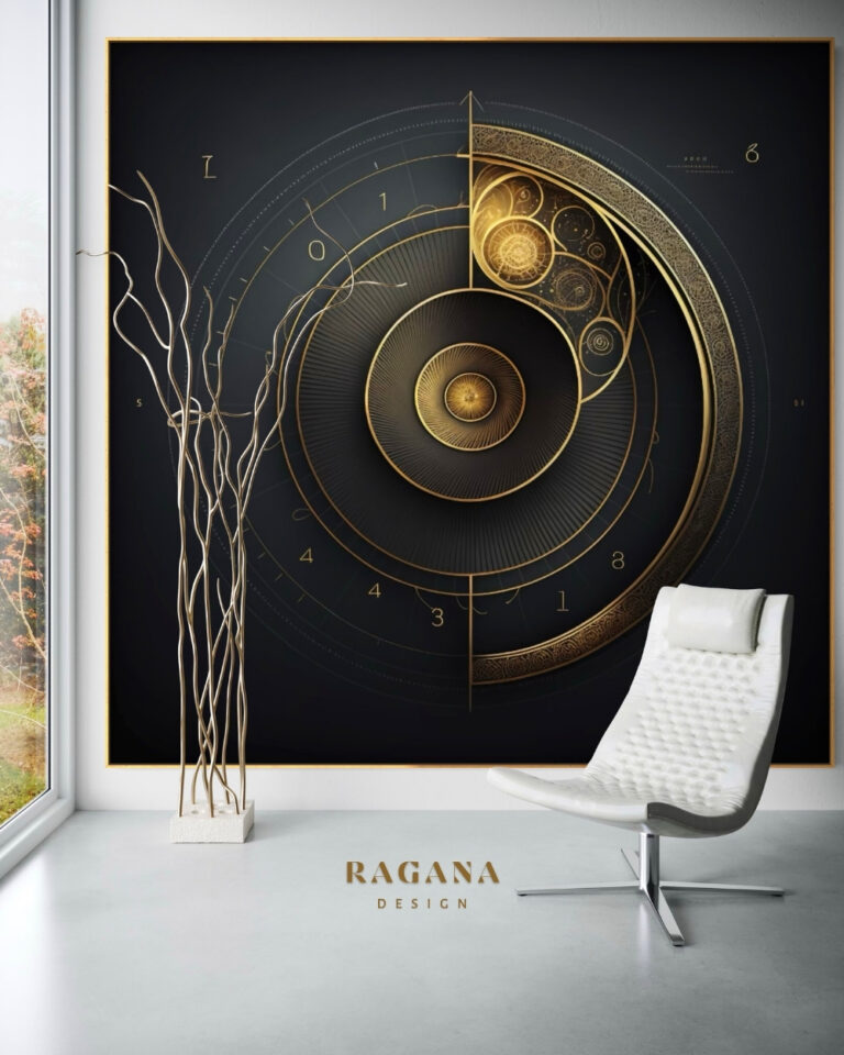 The Celestial Dial — Orbital Authority of the 1.618 Constant, The Archive Fibonacci golden ratio wall art by RAGANA Design