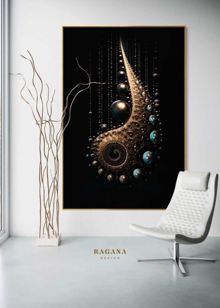 The Celestial Forge — The Pearl Collection Fibonacci golden ratio wall art by RAGANA Design