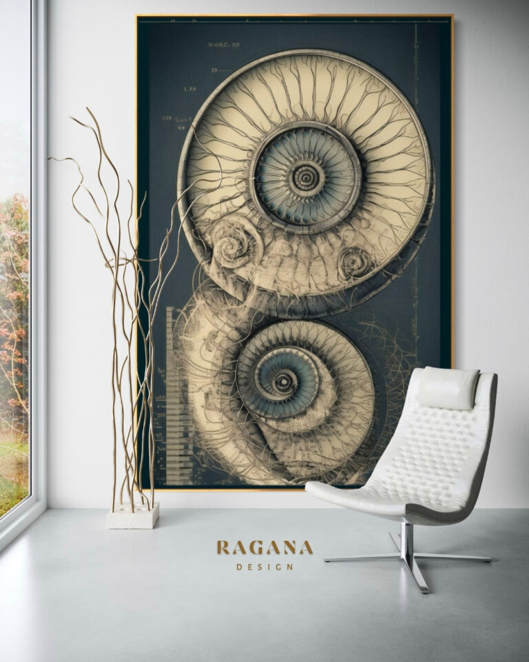 The Dual Engine of Creation — The Archive Fibonacci golden ratio wall art by RAGANA Design