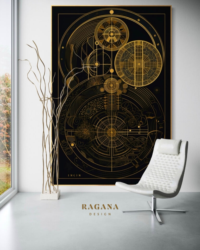 The Engineer's Astrolabe — Technical Sovereignty of the 1.618 Map, The Archive Fibonacci golden ratio wall art by RAGANA Des