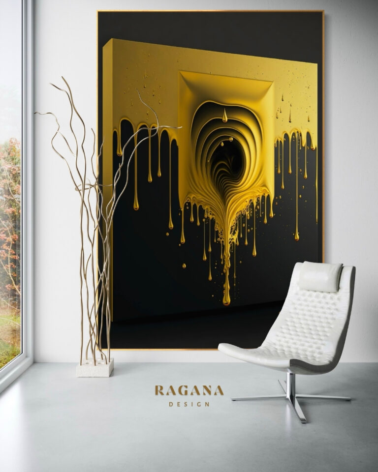 The Gilded Portal — Architectural Threshold of Liquid Light, Golden Fibonacci Fibonacci golden ratio wall art by RAGANA Desi