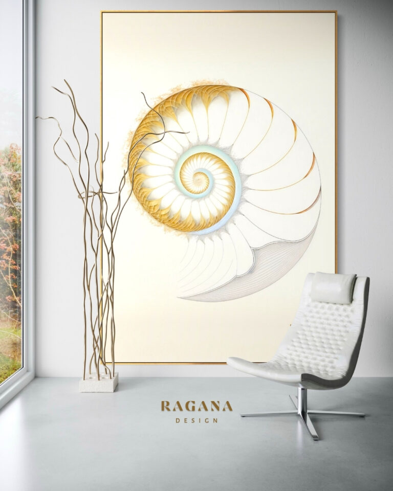 The Golden Crest — of Infinite Potential, Golden Fibonacci Fibonacci golden ratio wall art by RAGANA Design