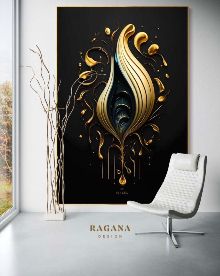 The Golden Flame — Ascendant Vitality of the 1.618 Law, Golden Fibonacci Fibonacci golden ratio wall art by RAGANA Design