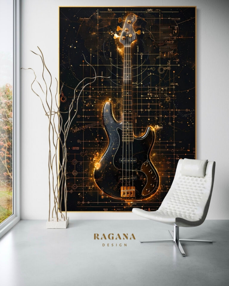 The Harmonic Bass — The Geometric Foundation of Rhythm, Instruments of Infinity Fibonacci golden ratio wall art by RAGANA De