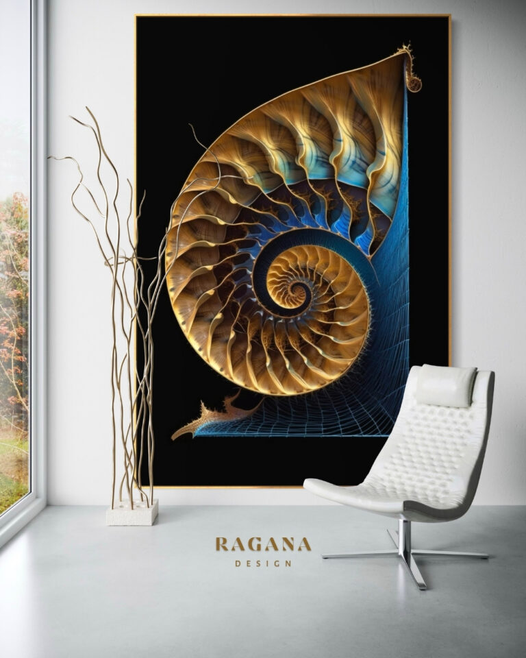 The Luminous Vortex — The Archive Fibonacci golden ratio wall art by RAGANA Design