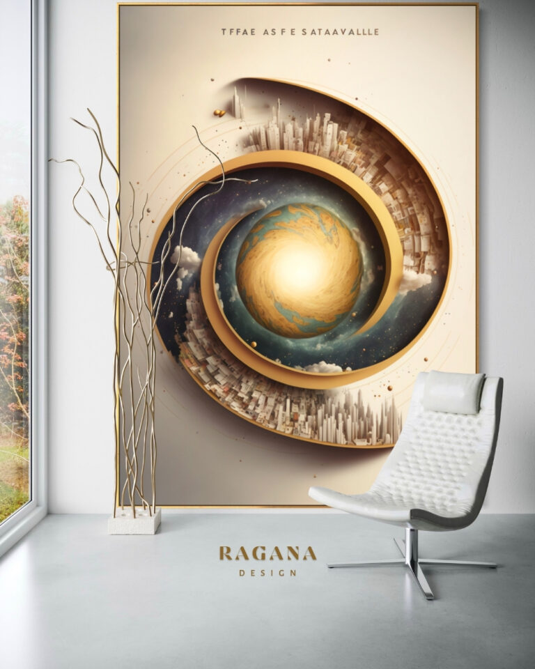 The Metropolitan Spiral — of Gaia, The Archive Fibonacci golden ratio wall art by RAGANA Design