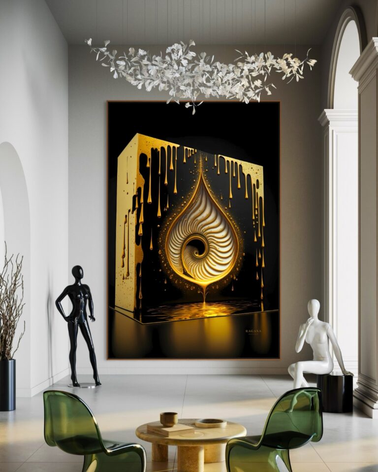 The Molten Genesis — Limited Sacred Edition, The Vault Fibonacci golden ratio wall art by RAGANA Design