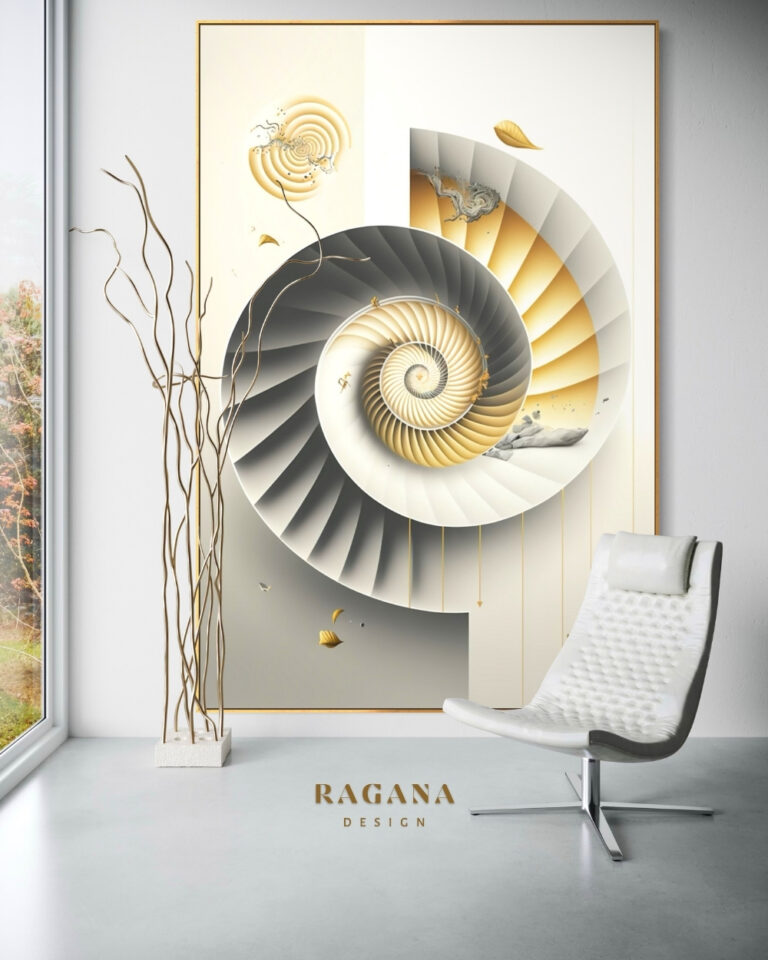 The Monolith of II — Dual Ascendance, The Archive Fibonacci golden ratio wall art by RAGANA Design