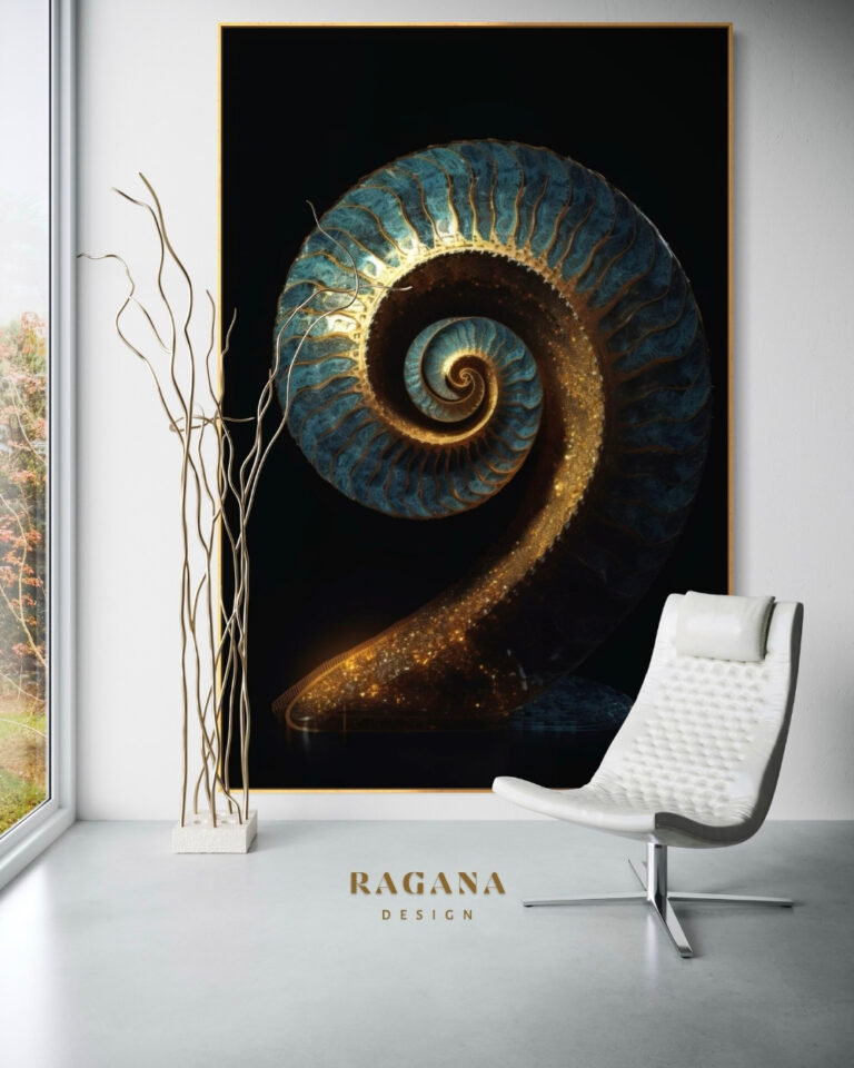 The Monolith of II — Golden Resonance, Golden Fibonacci Fibonacci golden ratio wall art by RAGANA Design