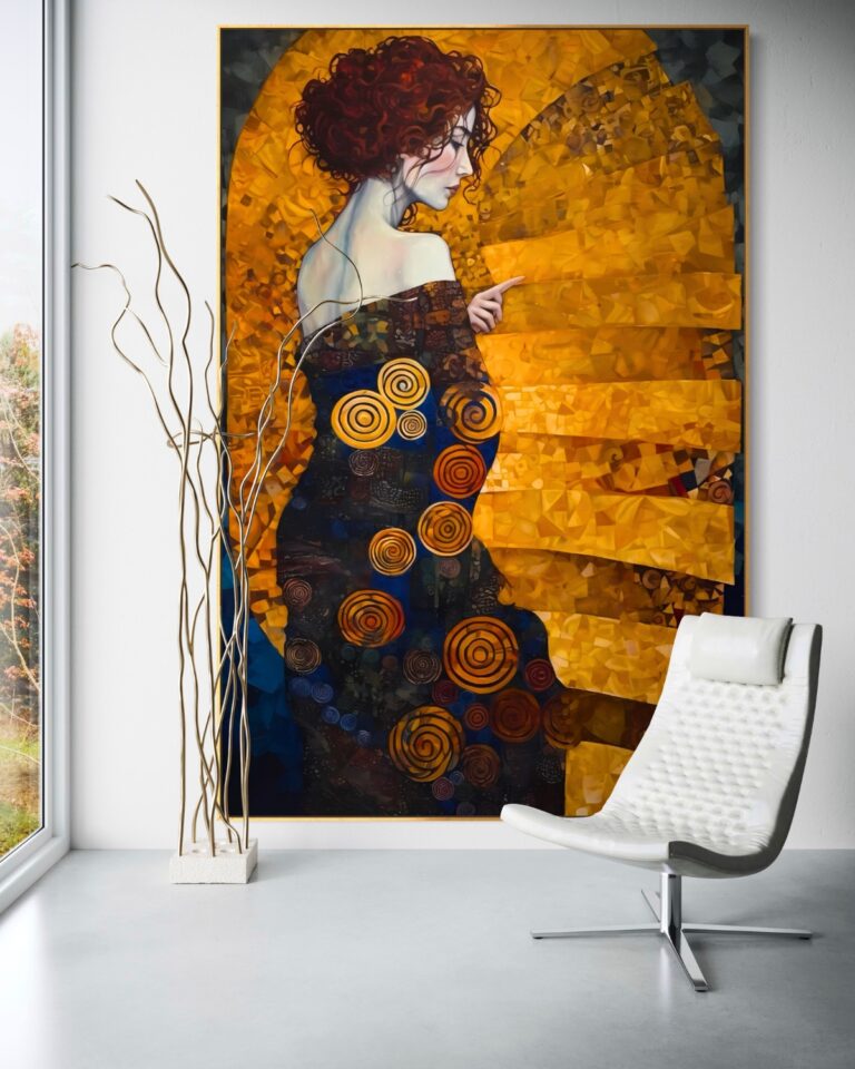 The Mosaic Covenant — Gustav Klimt Reimagined, Klimt Reimagined Fibonacci golden ratio wall art by RAGANA Design