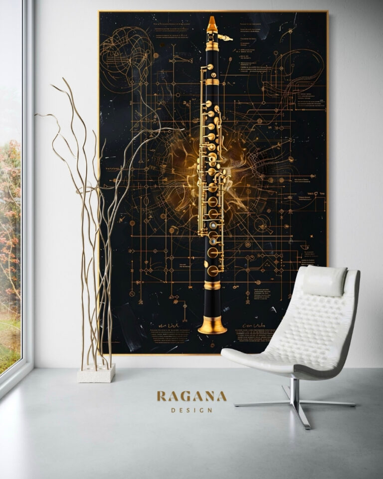 The Oboe of Oracle — The Fundamental Tuning of the Infinite, Instruments of Infinity Fibonacci golden ratio wall art by RAGA