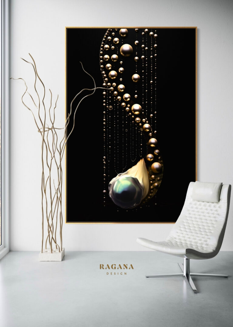 The Primordial Pearl — The Pearl Collection Fibonacci golden ratio wall art by RAGANA Design