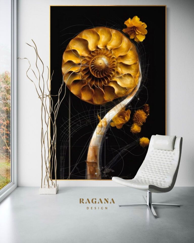 The Solar Blueprint of Growth — Blueprint Fibonacci Fibonacci golden ratio wall art by RAGANA Design