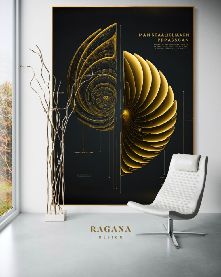 The Sovereign Rupture — Anatomical Truth of the 1.618 Law, The Archive Fibonacci golden ratio wall art by RAGANA Design