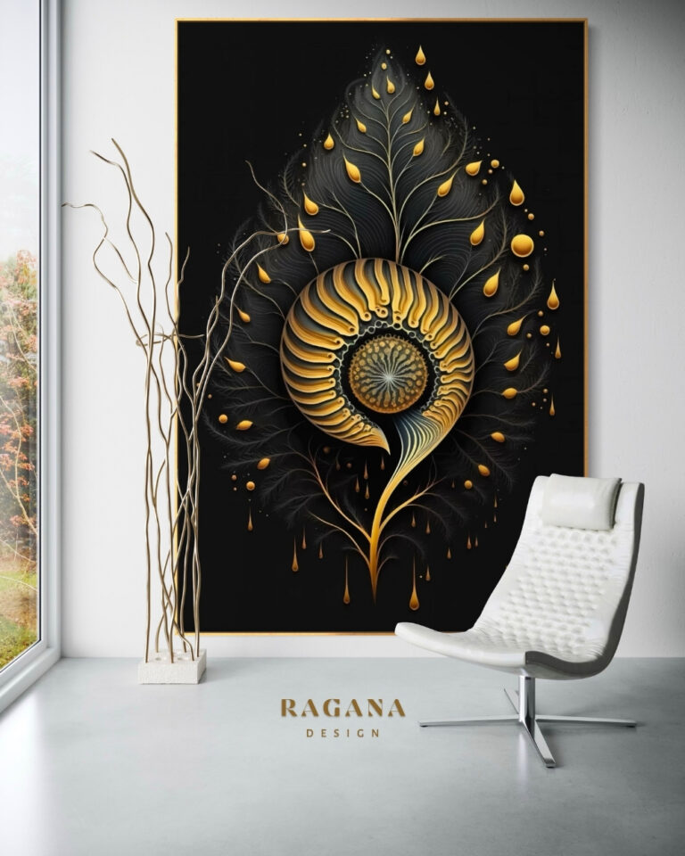 The Sovereign Seed — Embryonic Power of the 1.618 Law, The Archive Fibonacci golden ratio wall art by RAGANA Design