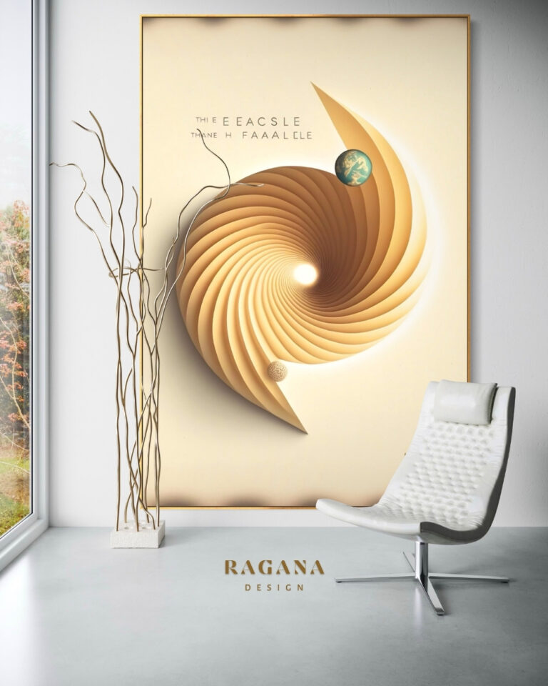 The Vortex of Ethereal Gravity — The Archive Fibonacci golden ratio wall art by RAGANA Design