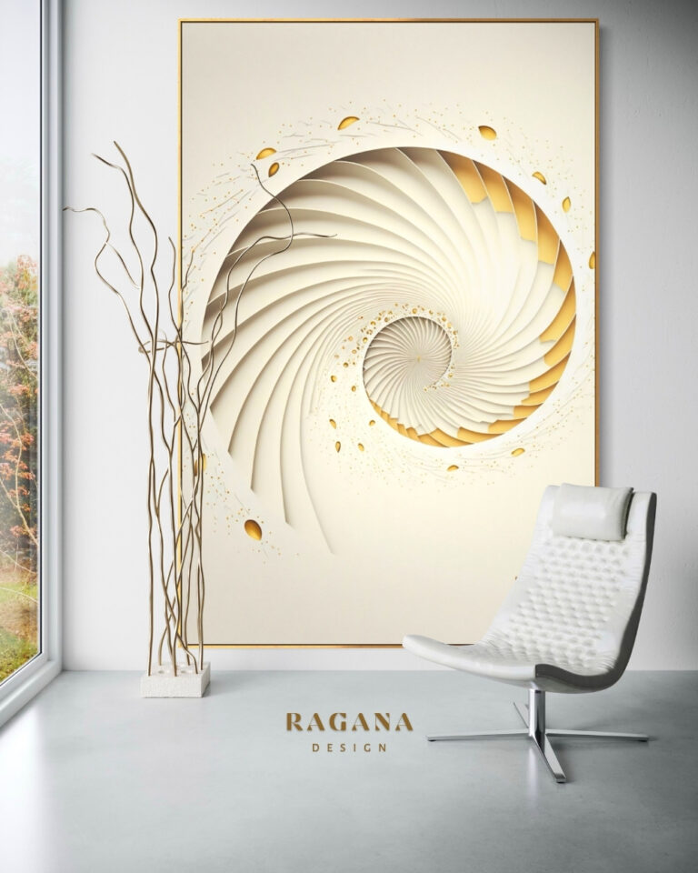 The Vortex of Ethereal Petals — The Archive Fibonacci golden ratio wall art by RAGANA Design